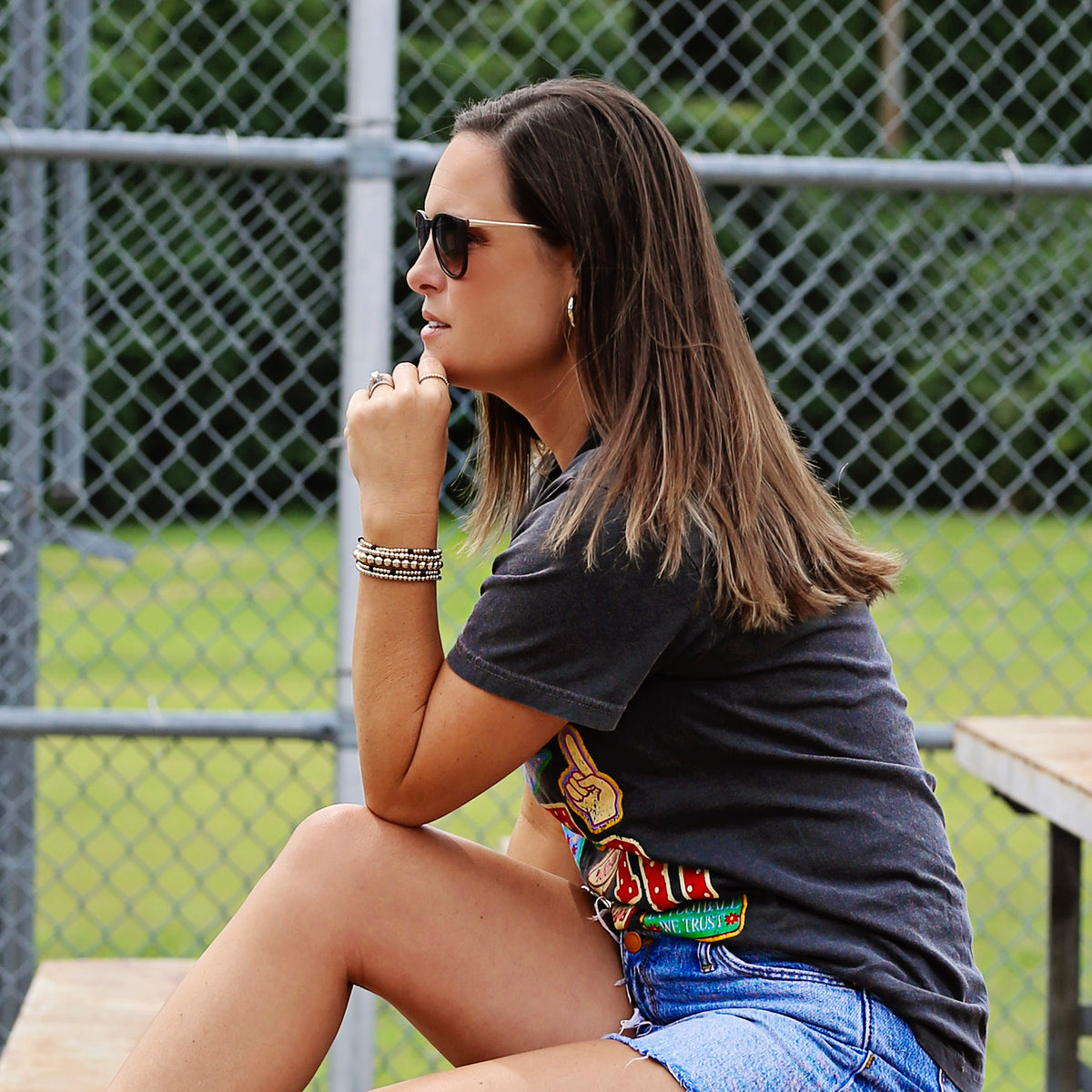 game day jewelry stacks