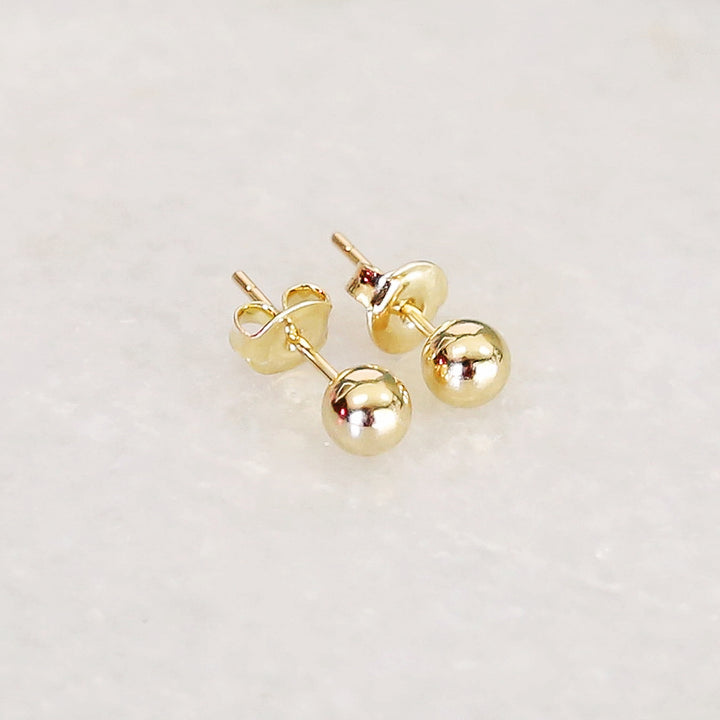 5mm Gold Ball Earrings