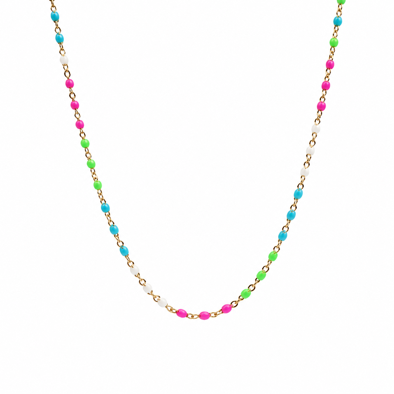 rainbow enamel necklace