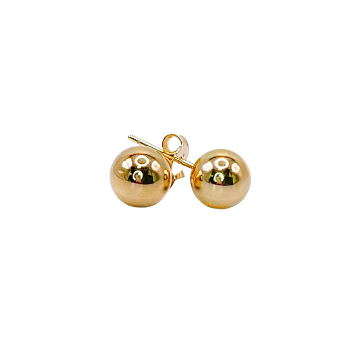 8mm Gold Earrings