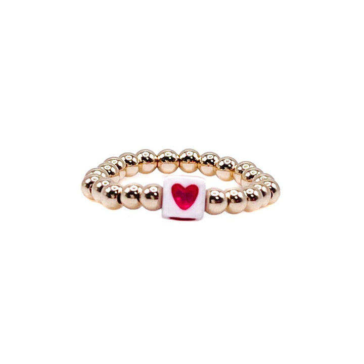 3mm Red Heart Ring