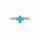 Blue Halo Ring featuring blue cross accents and gold-filled beads