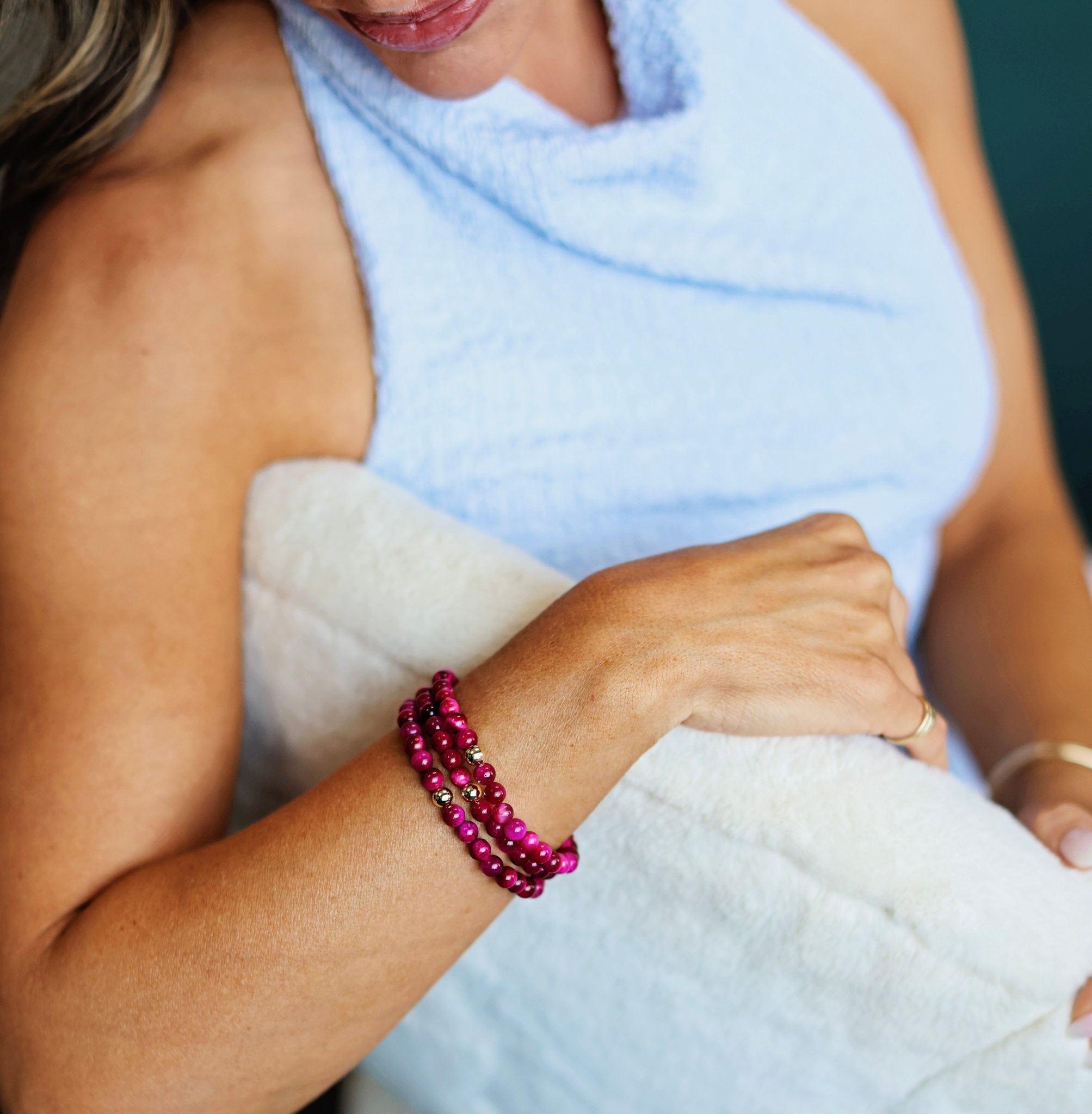 Pink Tiger Eye Bracelet