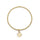 3mm Gold Ball Charm Bracelet