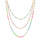 colorful necklace stack