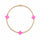 Bracelet with pink crosses on a white background