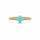 gold-filled beaded stretch ring with a turquoise cross charm.