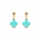 Mint Halo Earrings featuring mint cross charms on gold-filled posts.
