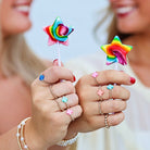 colorful tarnish free rings
