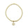 3mm Gold Ball Charm Bracelet