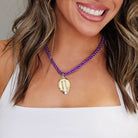 Game Day Football Necklace Purple
Satin Cord