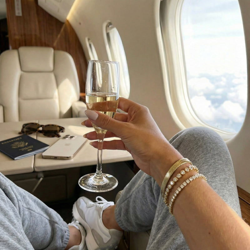 Tennis bracelet jewelry stack