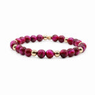 Magenta Tiger Eye Rich Beaded Bracelet