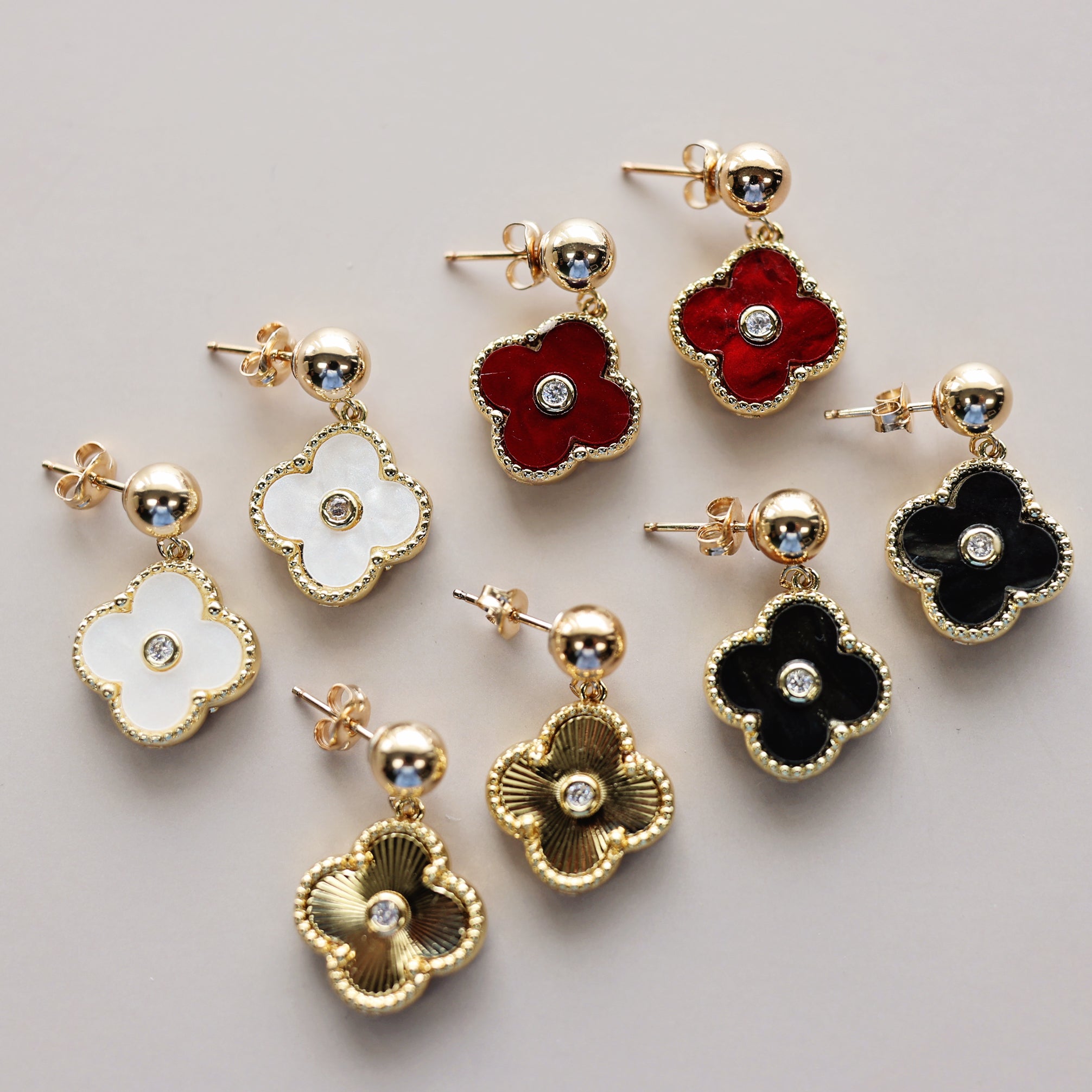 Arden – Gold Clover Earrings | Bowood Lane